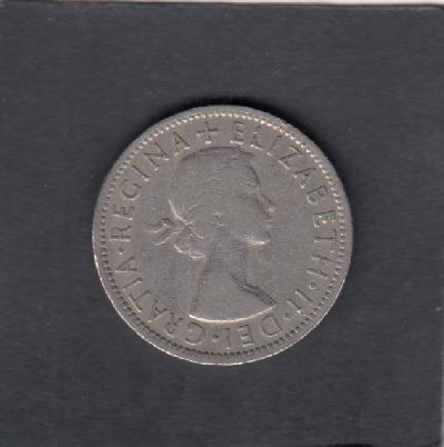 Beschrijving: 2 Shillings  ELIZABETH II